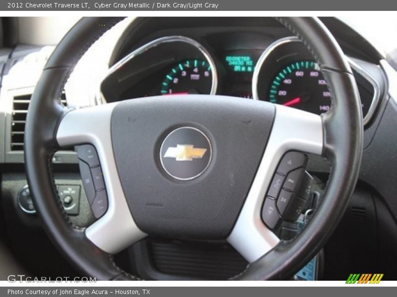 Cyber Gray Metallic / Dark Gray/Light Gray 2012 Chevrolet Traverse LT