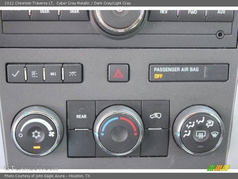 Cyber Gray Metallic / Dark Gray/Light Gray 2012 Chevrolet Traverse LT