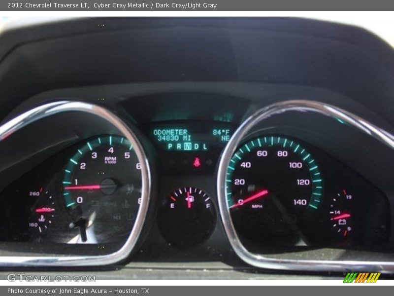 Cyber Gray Metallic / Dark Gray/Light Gray 2012 Chevrolet Traverse LT