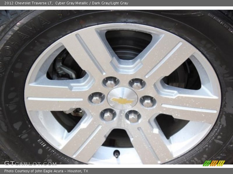 Cyber Gray Metallic / Dark Gray/Light Gray 2012 Chevrolet Traverse LT