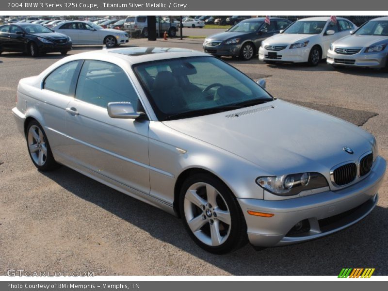 Titanium Silver Metallic / Grey 2004 BMW 3 Series 325i Coupe