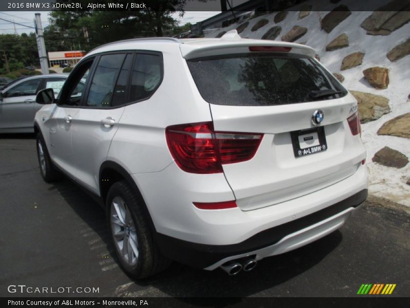Alpine White / Black 2016 BMW X3 xDrive28i