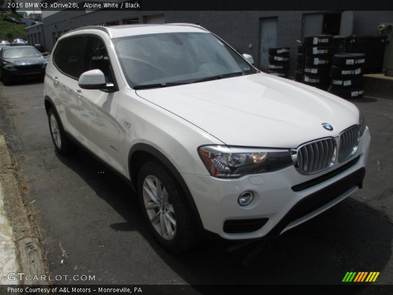 Alpine White / Black 2016 BMW X3 xDrive28i