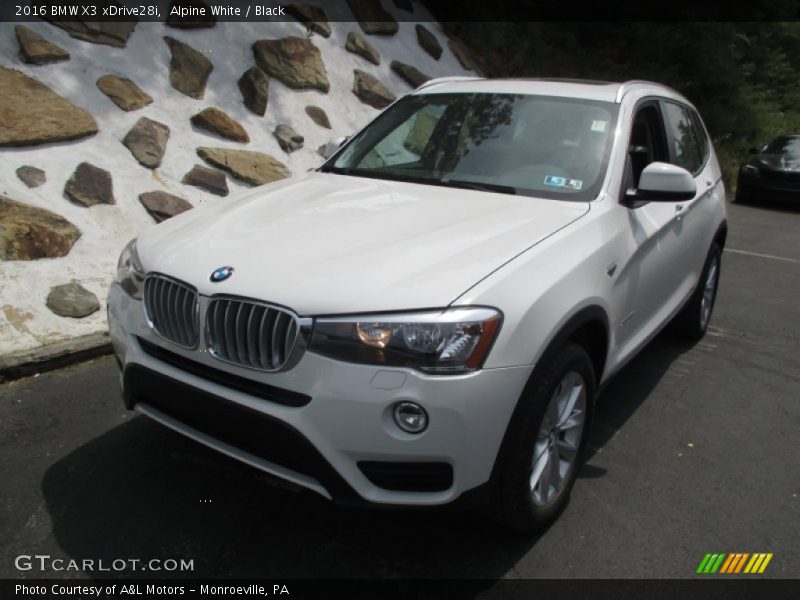 Alpine White / Black 2016 BMW X3 xDrive28i
