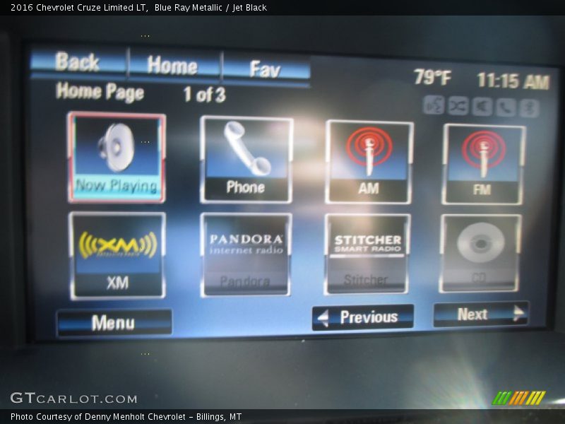 Blue Ray Metallic / Jet Black 2016 Chevrolet Cruze Limited LT