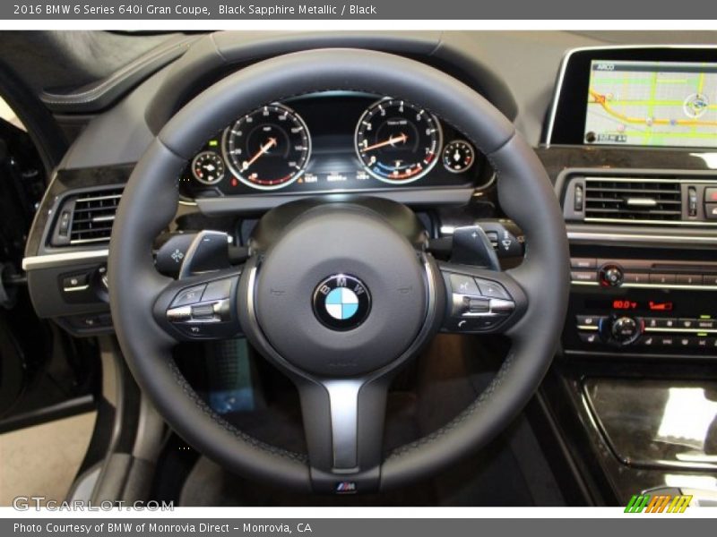 Black Sapphire Metallic / Black 2016 BMW 6 Series 640i Gran Coupe