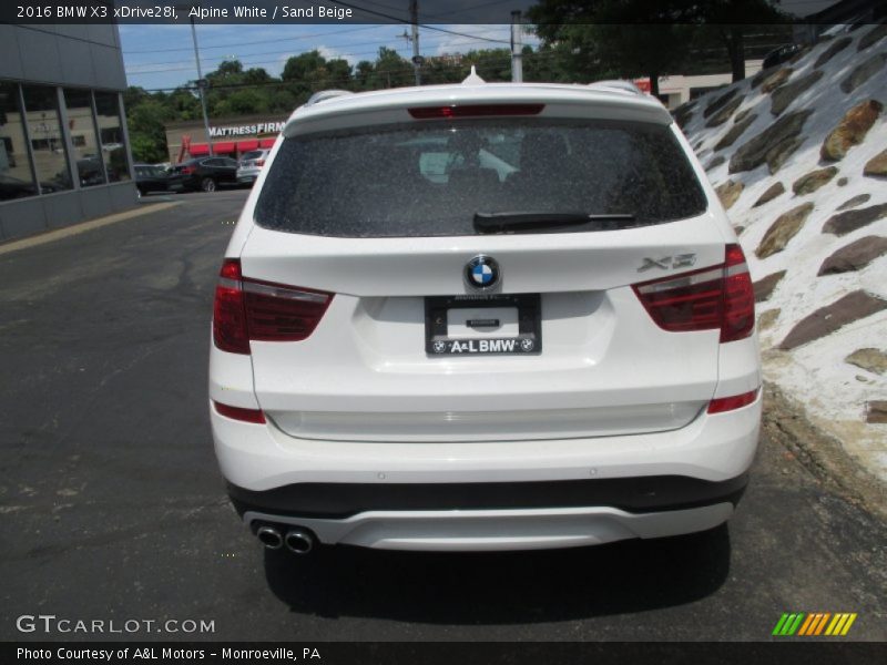Alpine White / Sand Beige 2016 BMW X3 xDrive28i