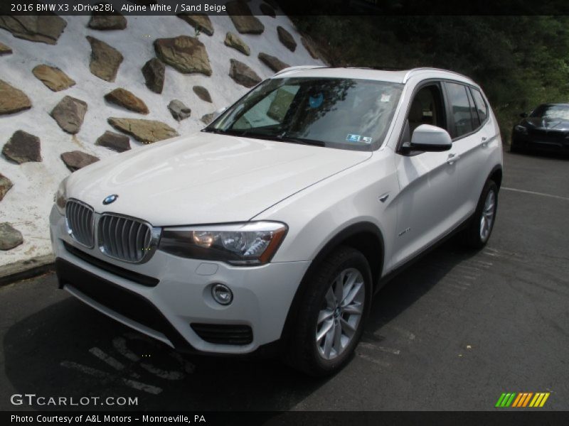 Alpine White / Sand Beige 2016 BMW X3 xDrive28i