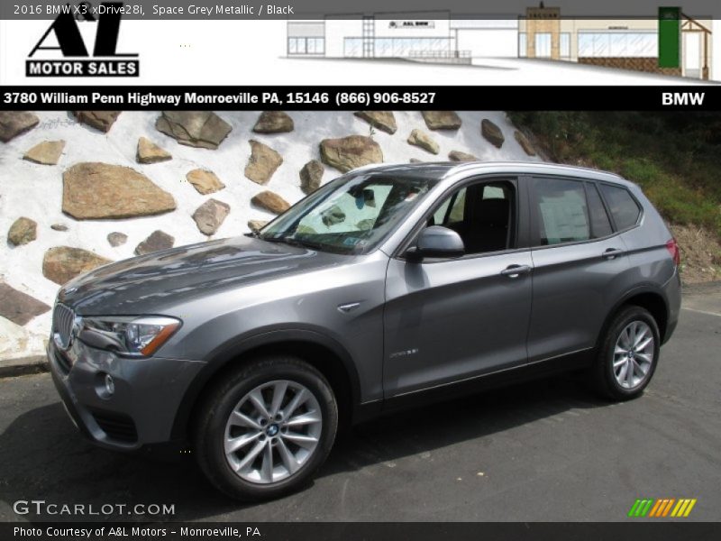 Space Grey Metallic / Black 2016 BMW X3 xDrive28i