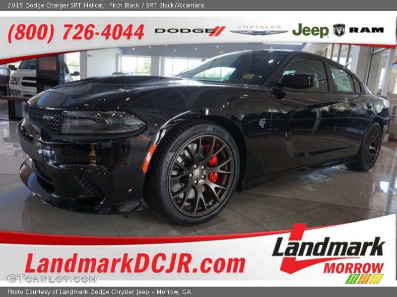 Pitch Black / SRT Black/Alcantara 2015 Dodge Charger SRT Hellcat