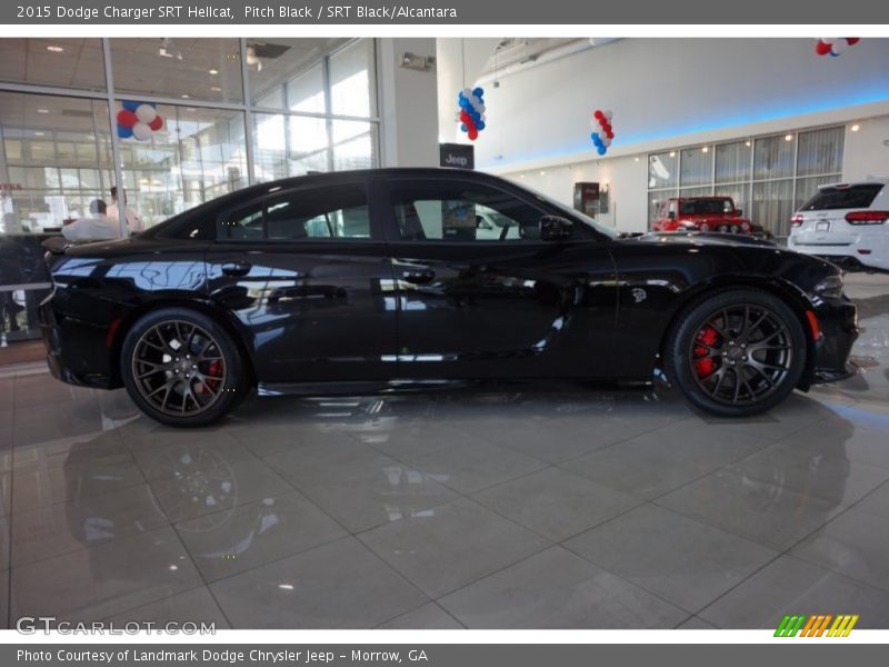 Pitch Black / SRT Black/Alcantara 2015 Dodge Charger SRT Hellcat