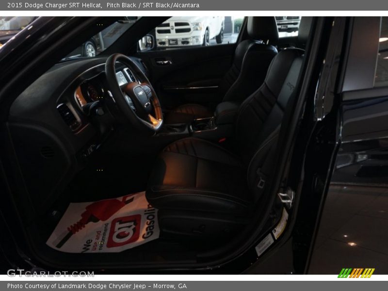 Pitch Black / SRT Black/Alcantara 2015 Dodge Charger SRT Hellcat