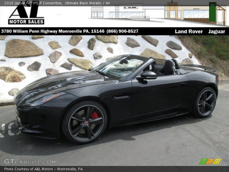 Ultimate Black Metallic / Jet 2016 Jaguar F-TYPE R Convertible