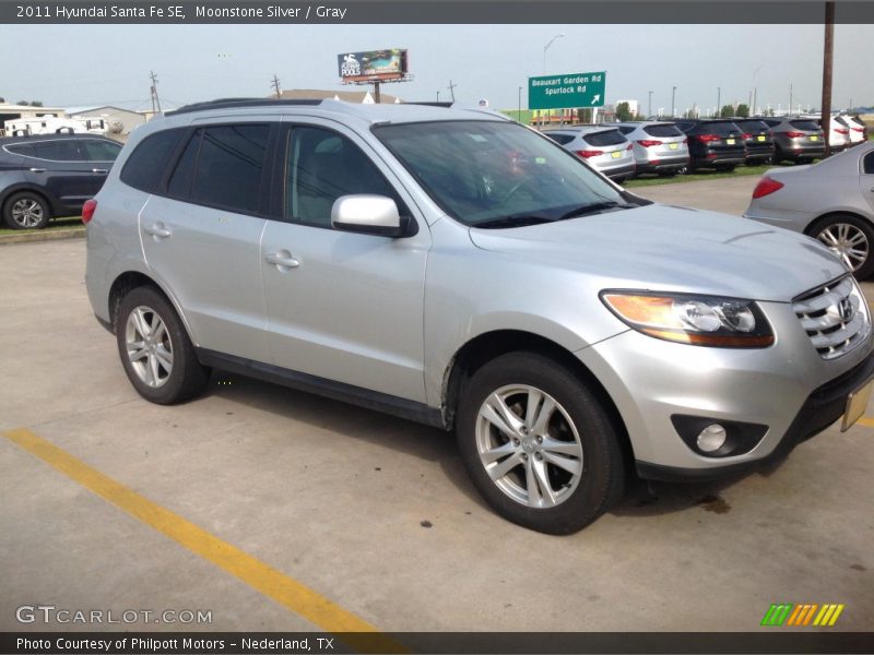 Moonstone Silver / Gray 2011 Hyundai Santa Fe SE