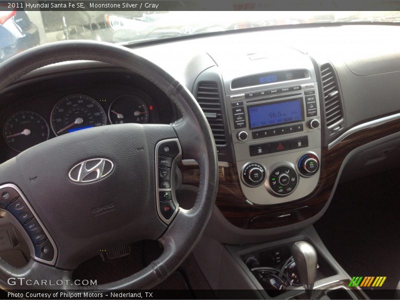 Moonstone Silver / Gray 2011 Hyundai Santa Fe SE