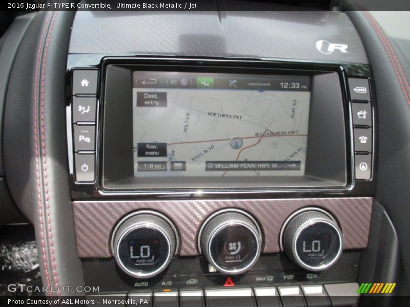 Navigation of 2016 F-TYPE R Convertible