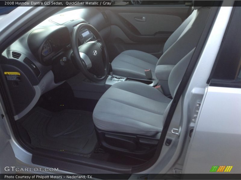 QuickSilver Metallic / Gray 2008 Hyundai Elantra GLS Sedan