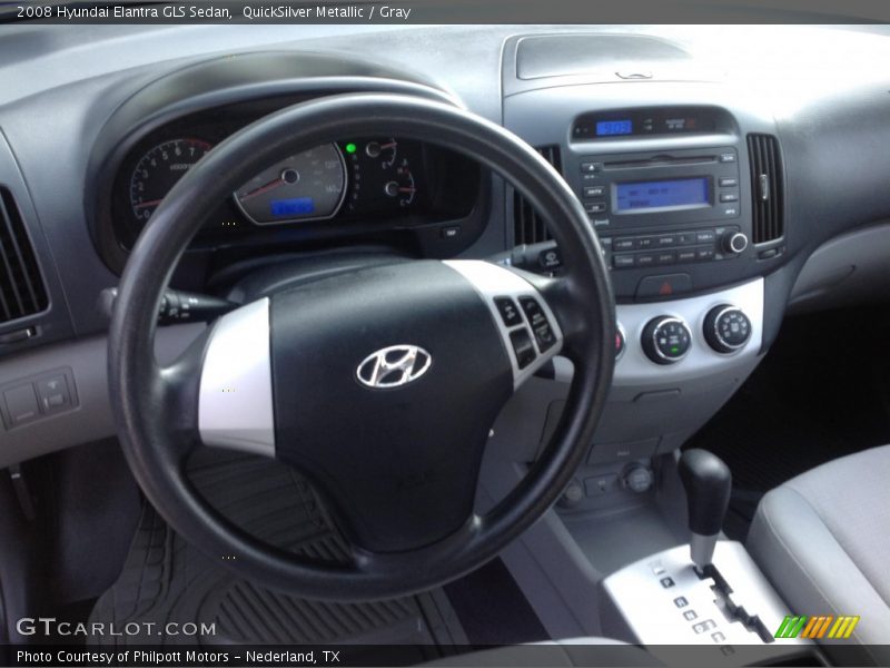 QuickSilver Metallic / Gray 2008 Hyundai Elantra GLS Sedan