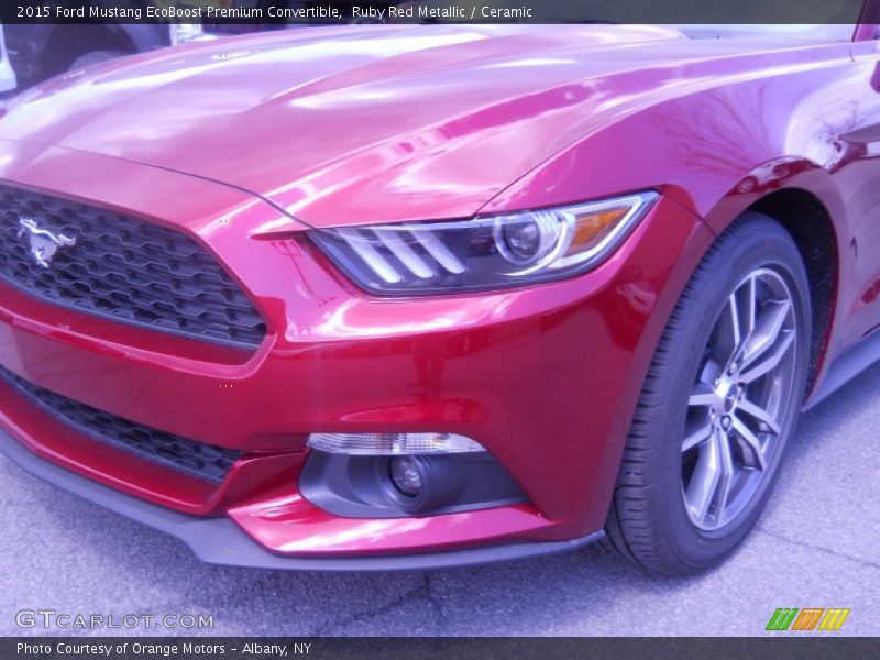 Ruby Red Metallic / Ceramic 2015 Ford Mustang EcoBoost Premium Convertible