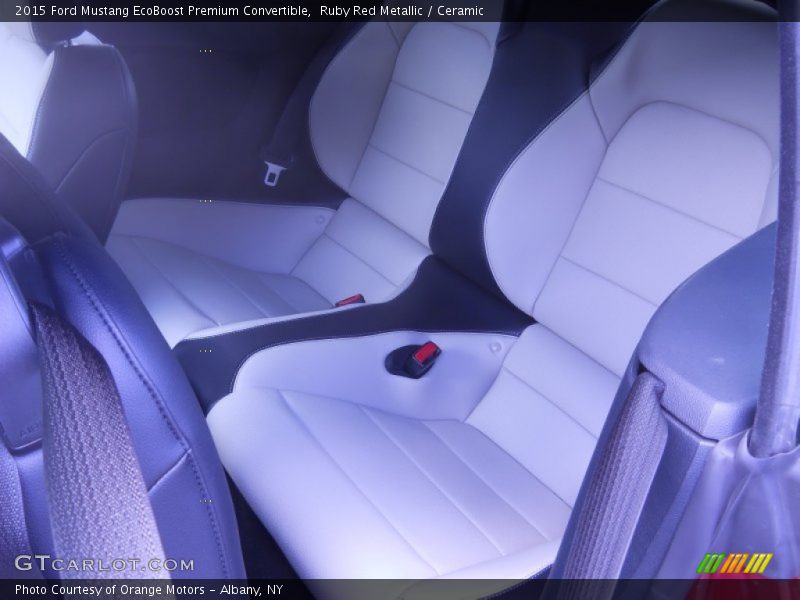 Ruby Red Metallic / Ceramic 2015 Ford Mustang EcoBoost Premium Convertible