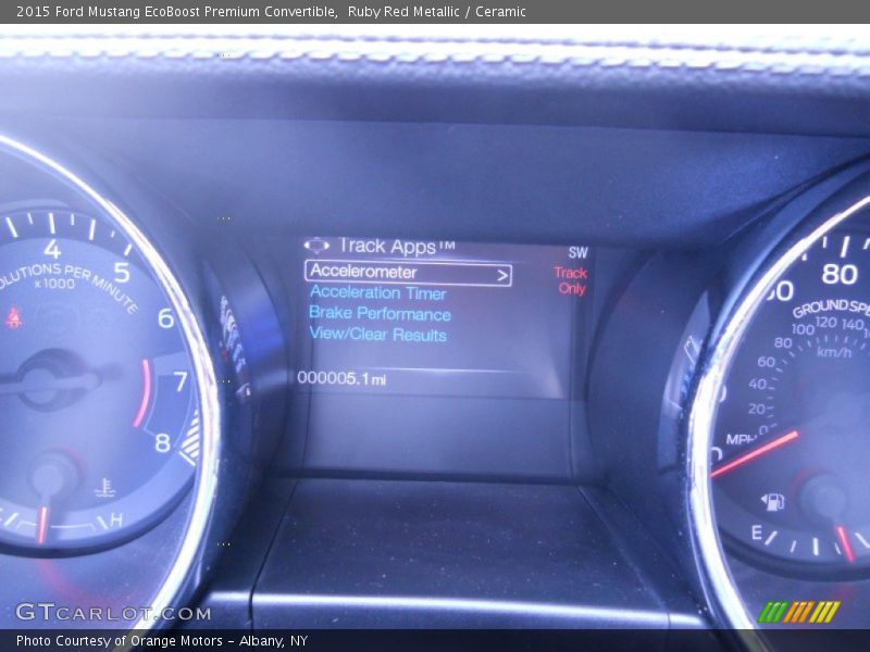 Ruby Red Metallic / Ceramic 2015 Ford Mustang EcoBoost Premium Convertible