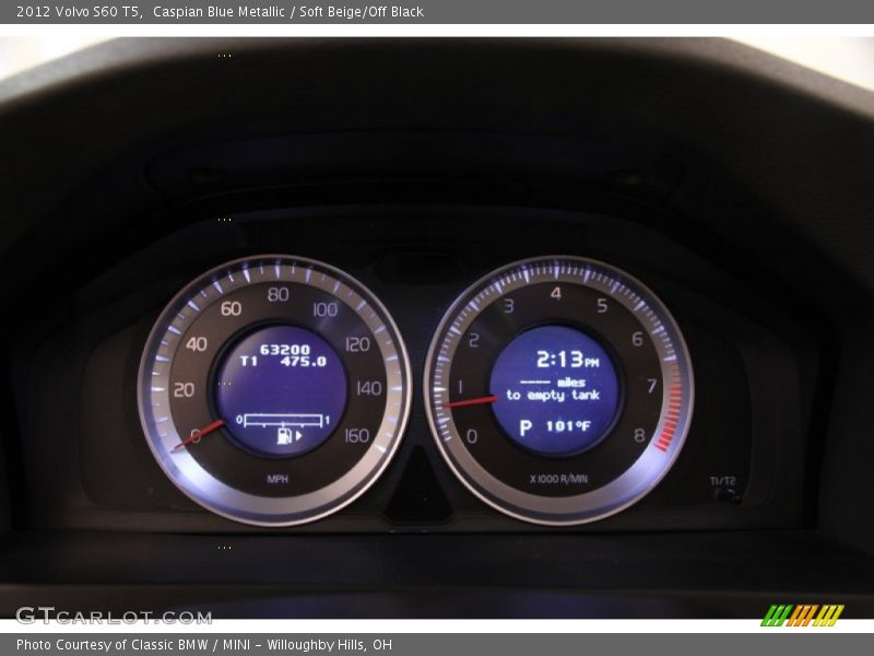 Caspian Blue Metallic / Soft Beige/Off Black 2012 Volvo S60 T5