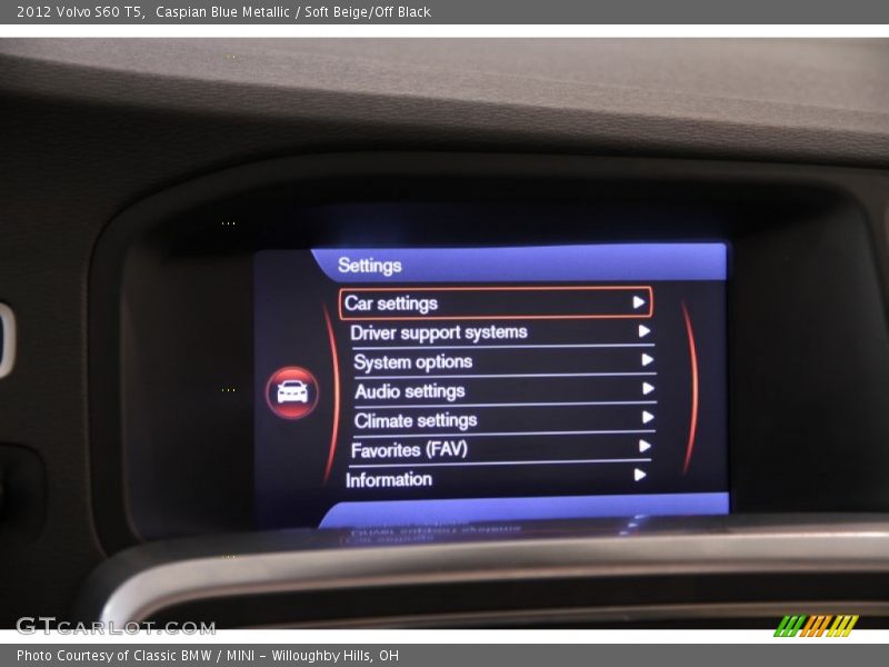 Caspian Blue Metallic / Soft Beige/Off Black 2012 Volvo S60 T5