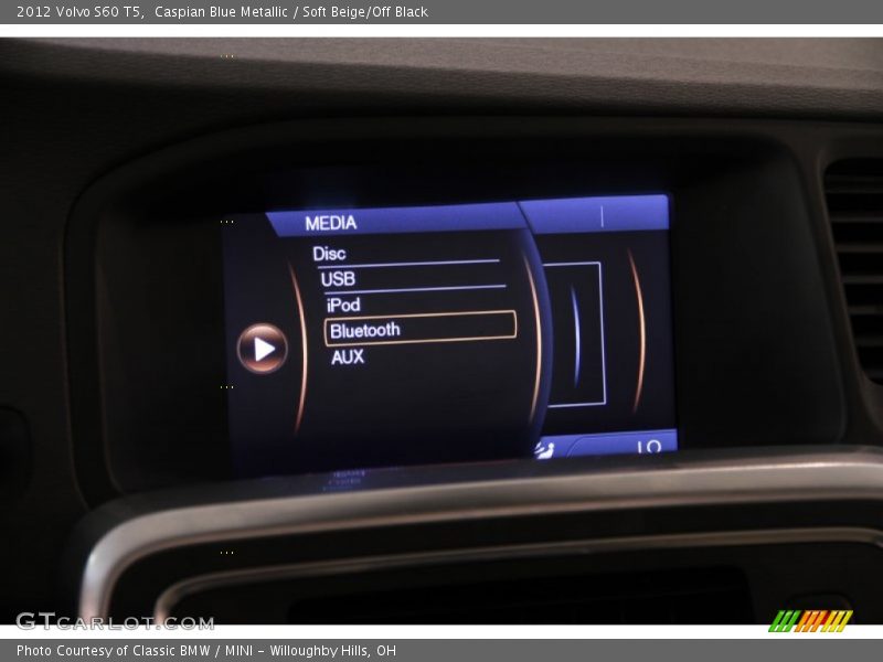 Caspian Blue Metallic / Soft Beige/Off Black 2012 Volvo S60 T5