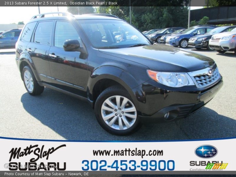 Obsidian Black Pearl / Black 2013 Subaru Forester 2.5 X Limited
