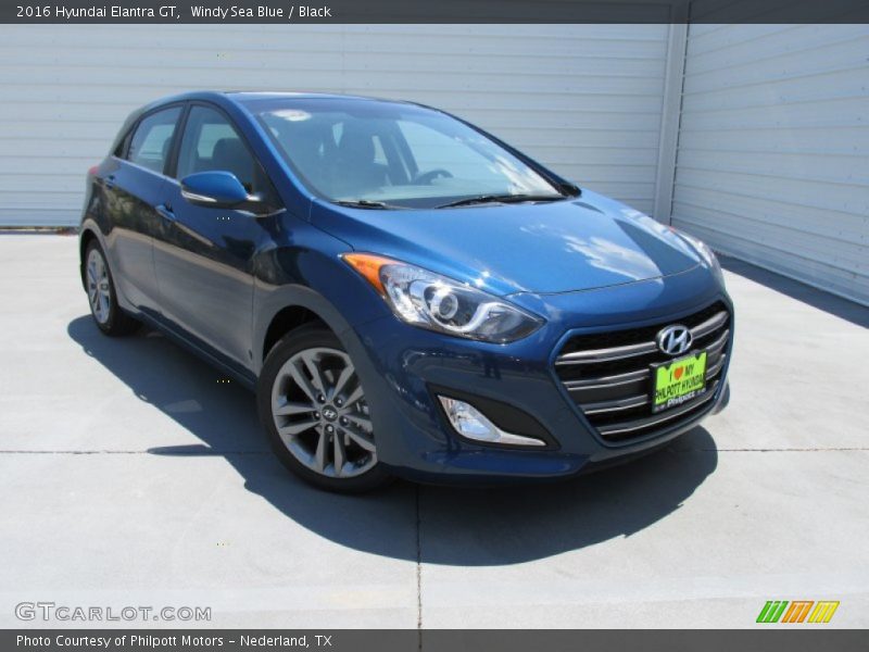 Windy Sea Blue / Black 2016 Hyundai Elantra GT