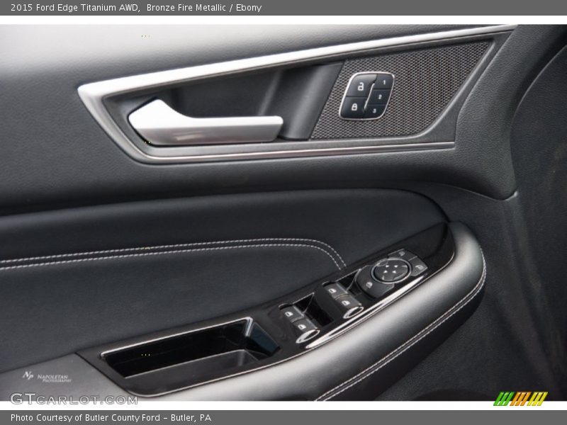 Bronze Fire Metallic / Ebony 2015 Ford Edge Titanium AWD