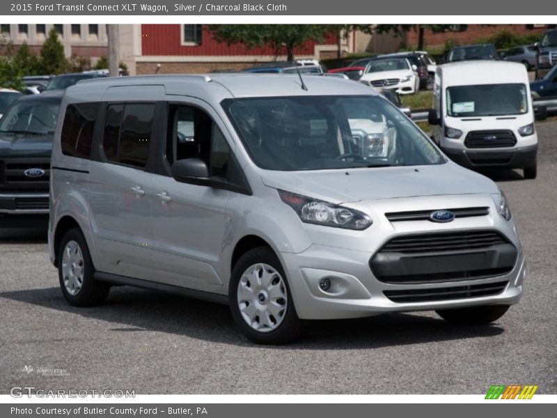 Silver / Charcoal Black Cloth 2015 Ford Transit Connect XLT Wagon