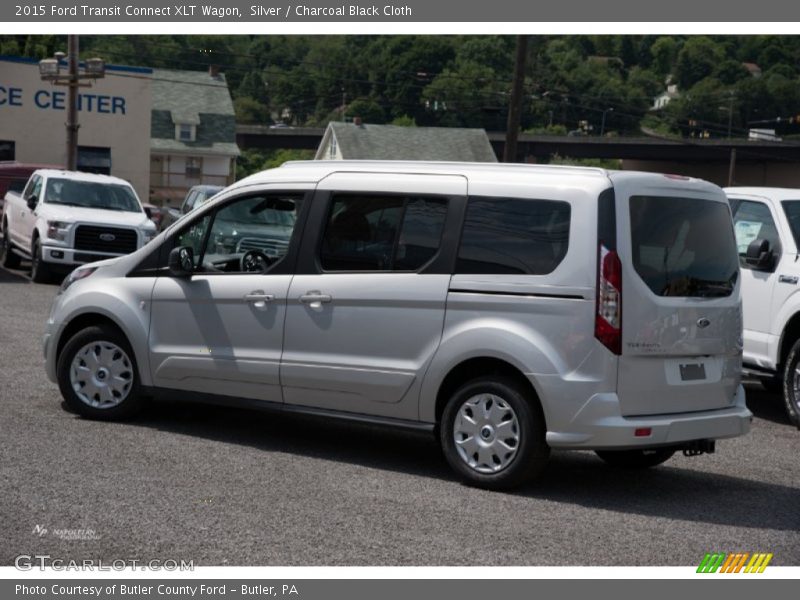 Silver / Charcoal Black Cloth 2015 Ford Transit Connect XLT Wagon
