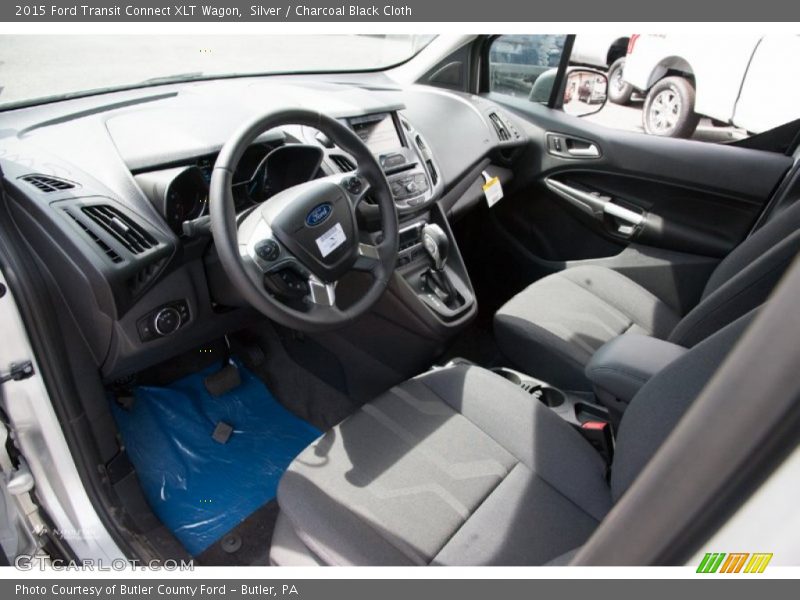 Silver / Charcoal Black Cloth 2015 Ford Transit Connect XLT Wagon