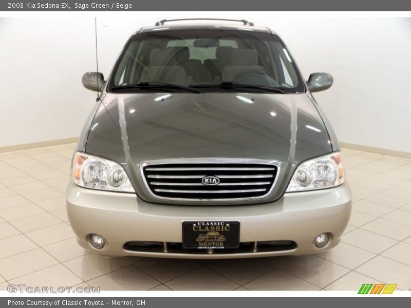 Sage Green / Beige 2003 Kia Sedona EX