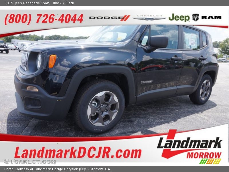 Black / Black 2015 Jeep Renegade Sport