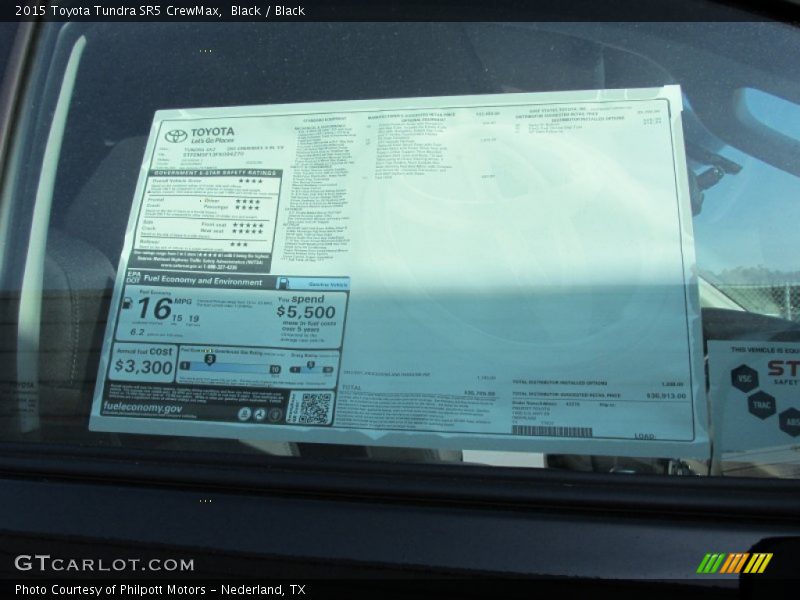 Black / Black 2015 Toyota Tundra SR5 CrewMax