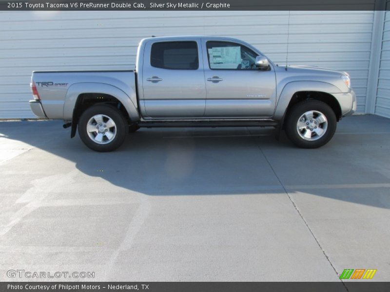 Silver Sky Metallic / Graphite 2015 Toyota Tacoma V6 PreRunner Double Cab