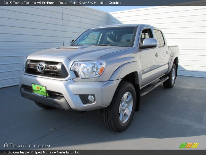 Silver Sky Metallic / Graphite 2015 Toyota Tacoma V6 PreRunner Double Cab