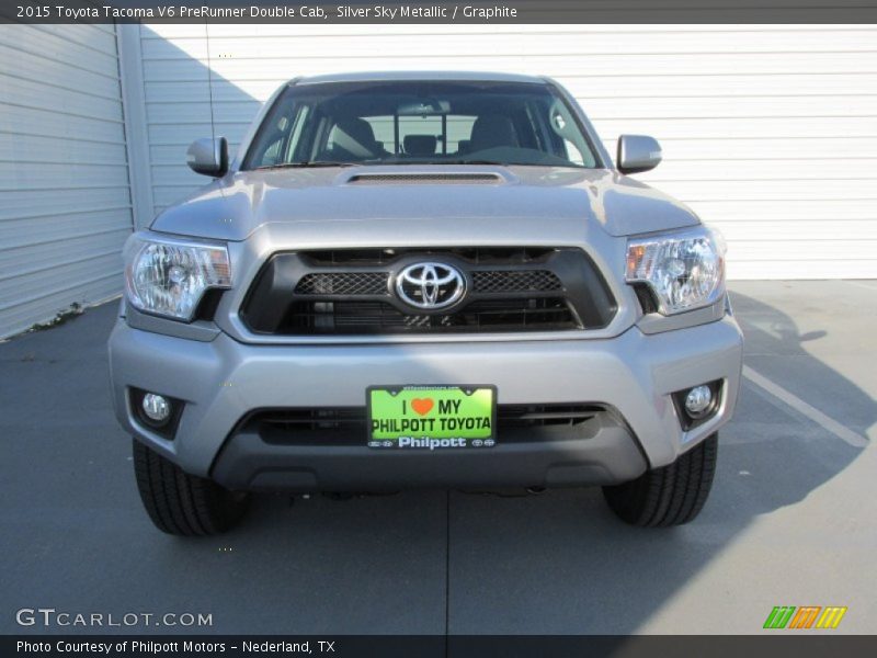 Silver Sky Metallic / Graphite 2015 Toyota Tacoma V6 PreRunner Double Cab