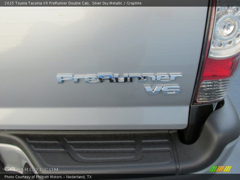 Silver Sky Metallic / Graphite 2015 Toyota Tacoma V6 PreRunner Double Cab