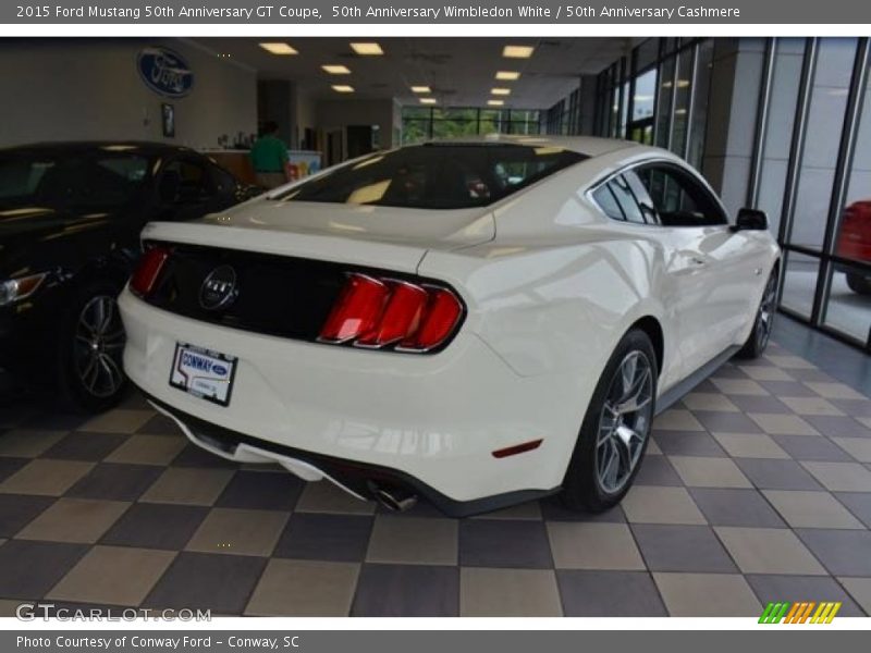50th Anniversary Wimbledon White / 50th Anniversary Cashmere 2015 Ford Mustang 50th Anniversary GT Coupe
