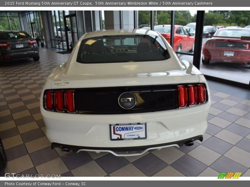 50th Anniversary Wimbledon White / 50th Anniversary Cashmere 2015 Ford Mustang 50th Anniversary GT Coupe
