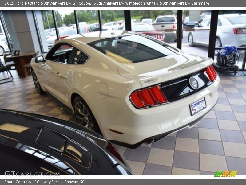 50th Anniversary Wimbledon White / 50th Anniversary Cashmere 2015 Ford Mustang 50th Anniversary GT Coupe
