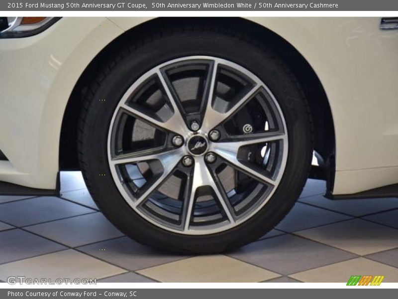 50th Anniversary Wimbledon White / 50th Anniversary Cashmere 2015 Ford Mustang 50th Anniversary GT Coupe