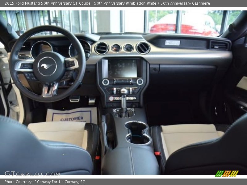 50th Anniversary Wimbledon White / 50th Anniversary Cashmere 2015 Ford Mustang 50th Anniversary GT Coupe