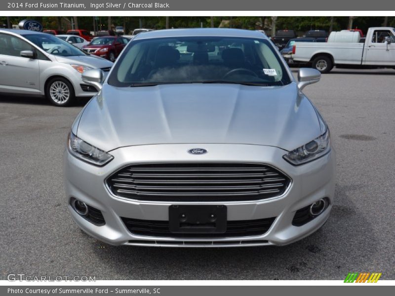Ingot Silver / Charcoal Black 2014 Ford Fusion Titanium