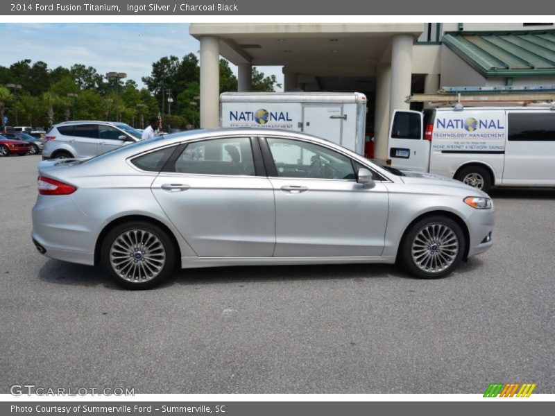 Ingot Silver / Charcoal Black 2014 Ford Fusion Titanium