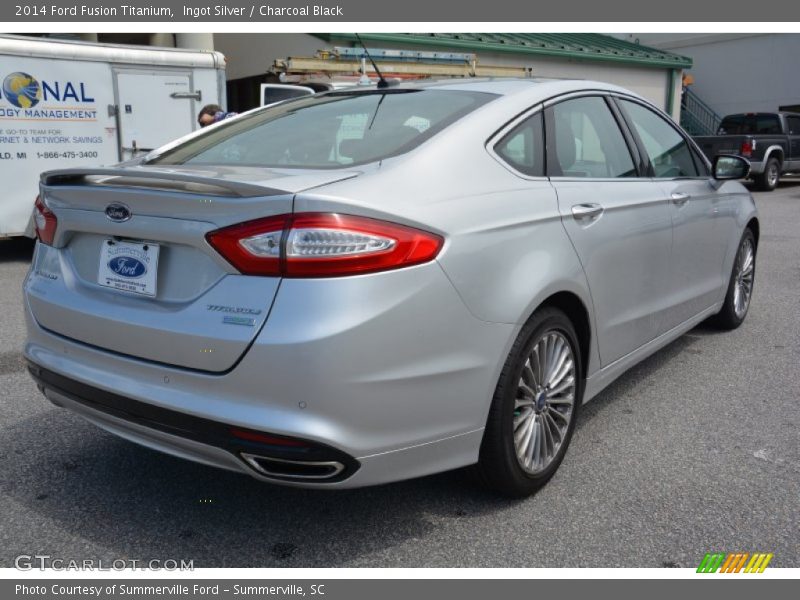 Ingot Silver / Charcoal Black 2014 Ford Fusion Titanium