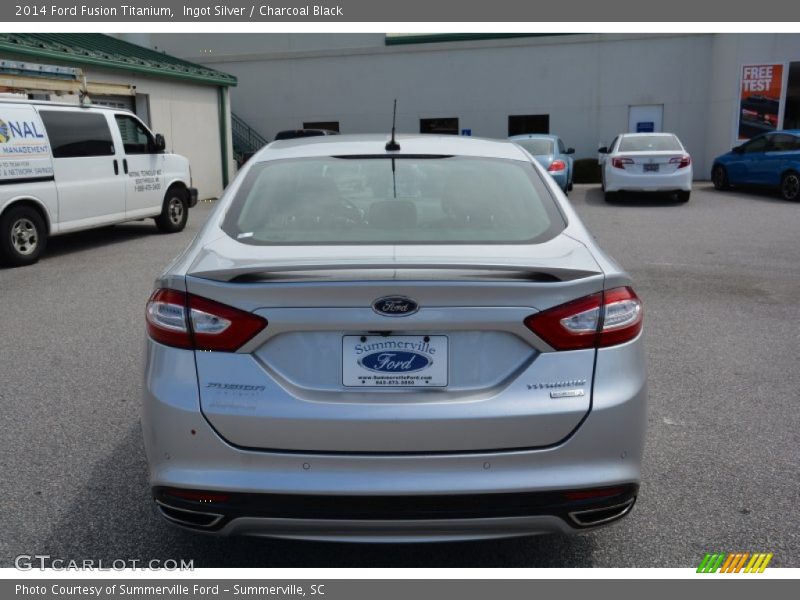 Ingot Silver / Charcoal Black 2014 Ford Fusion Titanium